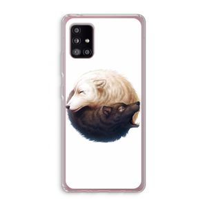 Yin Yang Wolves: Samsung Galaxy A51 5G Transparant Hoesje