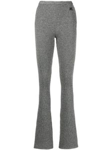 Courrèges pantalon évasé en maille - Gris