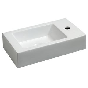 Fontein Rhea 45.5x26x12cm Wit (kraangat rechts)