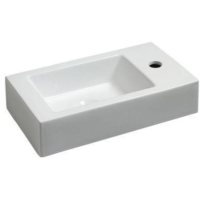 Fontein Rhea 45.5x26x12cm Wit (kraangat rechts)