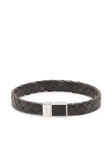 Tateossian bracelet Carbon en cuir tressé - Marron