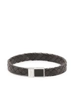 Tateossian bracelet Carbon en cuir tressé - Marron