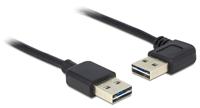 Delock 83466 Kabel EASY-USB 2.0 Type-A male > EASY-USB 2.0 Type-A male haaks links / rechts 3 m - thumbnail