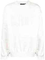 Mostly Heard Rarely Seen logo-embroidered panelled sweatshirt - Blanc - thumbnail