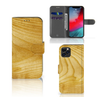 Apple iPhone 11 Pro Book Style Case Licht Hout - thumbnail