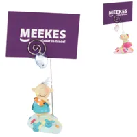 Fotohouder Baby blauw/roze 11.5 cm 2 assorti | 24 stuks