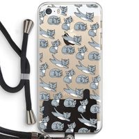 Poezen: iPhone 5 / 5S / SE Transparant Hoesje met koord
