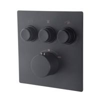 Wiesbaden Afbouwdeel 3-wegs Caral Klik Thermostatisch Mat Zwart Wiesbaden Afbouwdeel 3-wegs Caral Klik Thermostatisch Mat Zwart