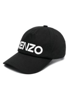 Kenzo casquette en coton à logo imprimé - Noir