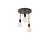 QAZQA Moderne plafondlamp zwart 3-lichts - Facil