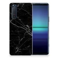 Sony Xperia 5II | TPU | Siliconen hoesje | Marmer Zwart - Origineel Cadeau Vader