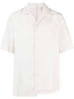 Lanvin chemise asymétrique à rayures en coton - Blanc