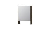 INK SPK3 spiegelkast met 1 dubbel gespiegelde deur, open planchet, stopcontact en schakelaar 60 x 14 x 74 cm, fineer charcoal - thumbnail