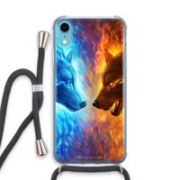 Fire & Ice: iPhone XR Transparant Hoesje met koord