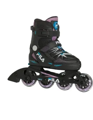 Fila X-one G Verstelbare Inline Skate (zwart / Roze /licht Blauw) Xl (38-41) Zwart / Paars