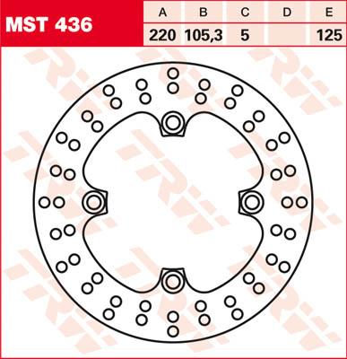 TRW Remschijf, remschijven voor de moto, MST436