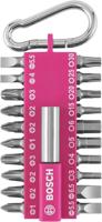 Bosch Schroefbitset | Roze | Met Karabijnhaak | 21-delig - 2607012000