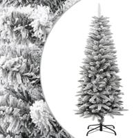 VidaXL Kunstkerstboom met sneeuw smal 120 cm PVC en PE - thumbnail