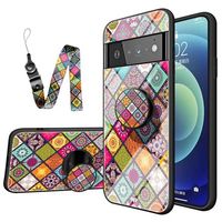 Geruit patroon Google Pixel 6 Pro Hybrid Case - Kleurrijke Mandala - thumbnail