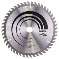 Bosch Accessoires Cirkelzaagblad Optiline Wood 190 x 20/16 x 2,6 mm, 48 1st - 2608640614