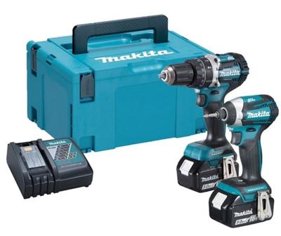Makita DLX2181TJ - DHP484 Accuklopboormachine + DTD154 Accu Slagschroevendraaier 18v 5,0ah Li-ion