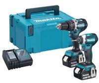 Makita DLX2181TJ - DHP484 Accuklopboormachine + DTD154 Accu Slagschroevendraaier 18v 5,0ah Li-ion