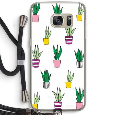 Sanseveria: Samsung Galaxy S7 Transparant Hoesje met koord