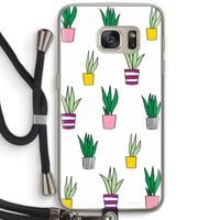 Sanseveria: Samsung Galaxy S7 Transparant Hoesje met koord