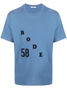 BODE t-shirt en coton à logo floqué - Bleu