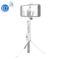 K10 Bluetooth 4.0 mobiele telefoon verstelbare Bluetooth Selfie Stick zelfontspanner Pole statief (wit)