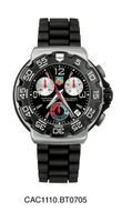 Horlogeband Tag Heuer CAC1110 / BT0705 Rubber Zwart 20mm