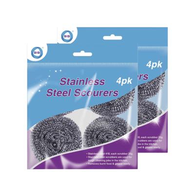 Schuursponsjes - RVS - 8x - staalspons - sponzen - 6 cm