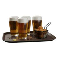 Gerimport Horeca Dienblad - antislip - bruin - kunststof - 30 x 41 cm