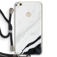 Elegante marmer: Huawei Ascend P8 Lite (2017) Transparant Hoesje met koord