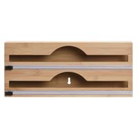 Houder voor keukenpapier Home ESPRIT Natuurlijk Bamboe 33,5 x 7 x 14,5 cm