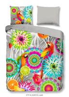 HIP Dekbedovertrek "mandala's, bloemen en papegaaien" - Multi - (240x200/220 cm) - Katoen Satijn