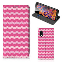 Samsung Xcover Pro Hoesje met Magneet Waves Pink - thumbnail