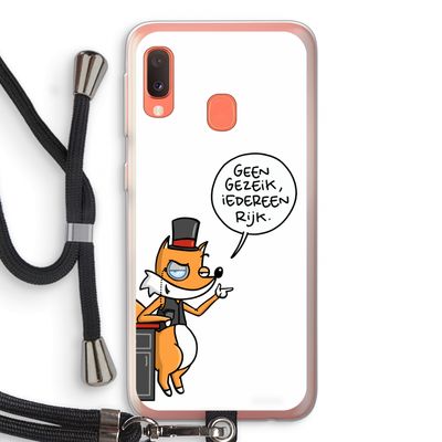 Geen Gezeik: Samsung Galaxy A20e Transparant Hoesje met koord