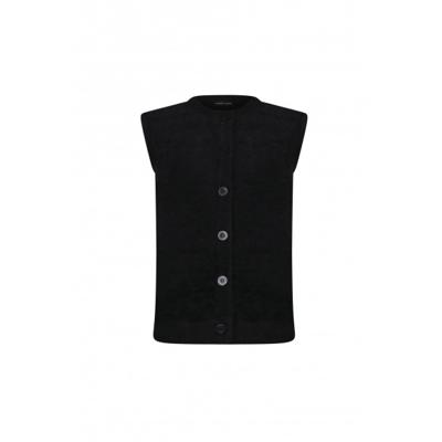 Roberto Sarto - Zwart | Dames | Gilet | Zwart | 48 | regular | Kamst mode
