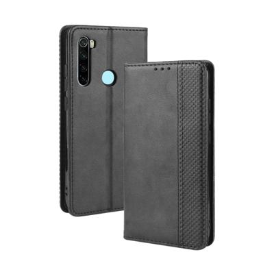 Voor Xiaomi Redmi Note 8 magnetische Buckle retro Crazy Horse textuur horizontale Flip leergeval met houder & kaartsleuven & fotolijstjes (zwart)