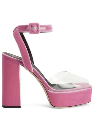 Giuseppe Zanotti sandales New Betty Plexi 120 mm - Rose