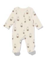 HEMA Nijntje newborn jumpsuit velours rib ecru (ecru)