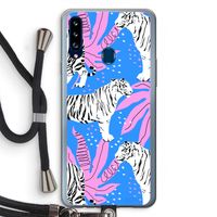 Tijger: Samsung Galaxy A20s Transparant Hoesje met koord Tijger: Samsung Galaxy A20s Transparant Hoesje met koord