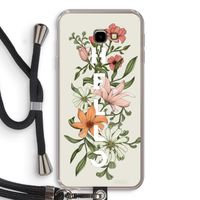 Hello bloemen: Samsung Galaxy J4 Plus Transparant Hoesje met koord