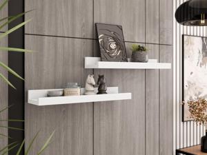 Set van 2 legplanken MAELIS 45 cm wit