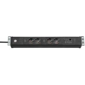 Brennenstuhl 1156057984 power uitbreiding 3 m 4 AC-uitgang(en) Zwart