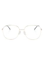 Gucci Eyewear lunettes de vue Double G à monture carrée - Or