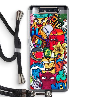 No Rules: Samsung Galaxy A80 Transparant Hoesje met koord