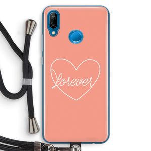 Forever heart: Huawei P20 Lite Transparant Hoesje met koord