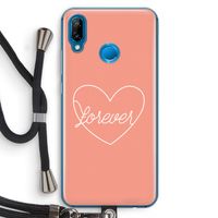 Forever heart: Huawei P20 Lite Transparant Hoesje met koord